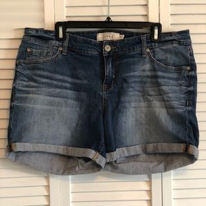 Torrid distressed denim shorts size 16